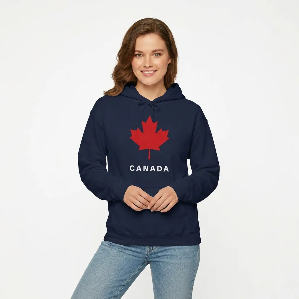 canada hoodie female model