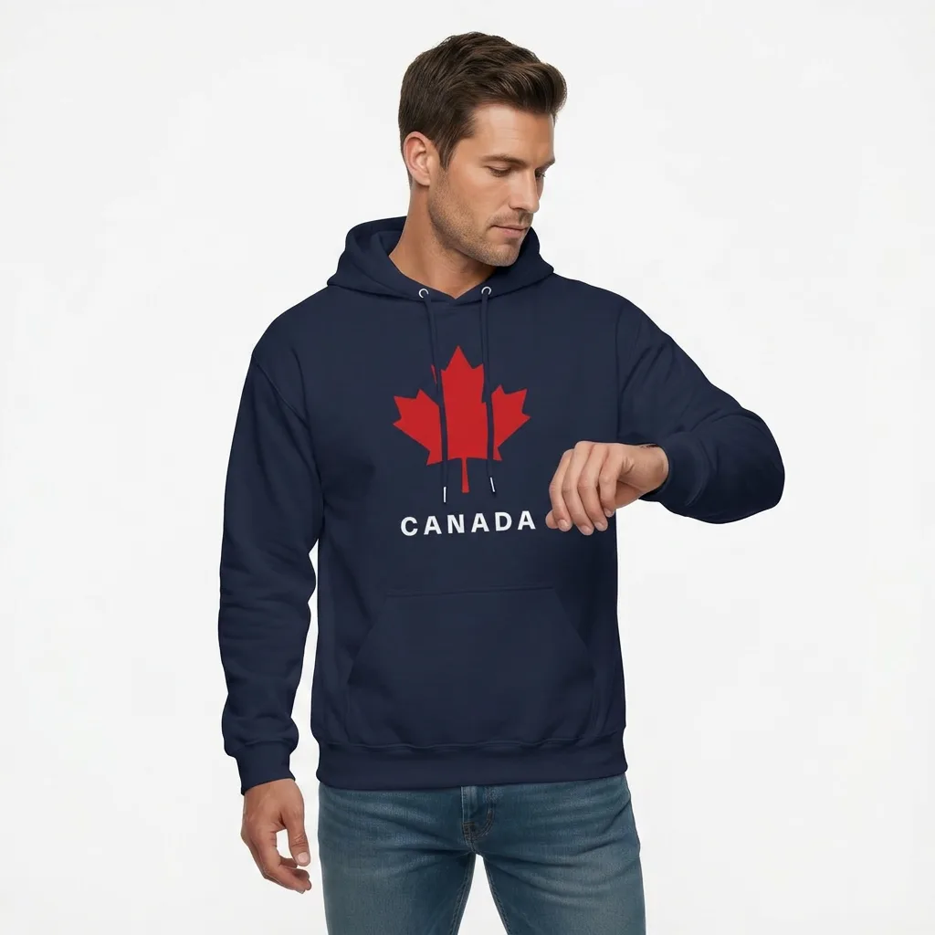 canada hoodie male model