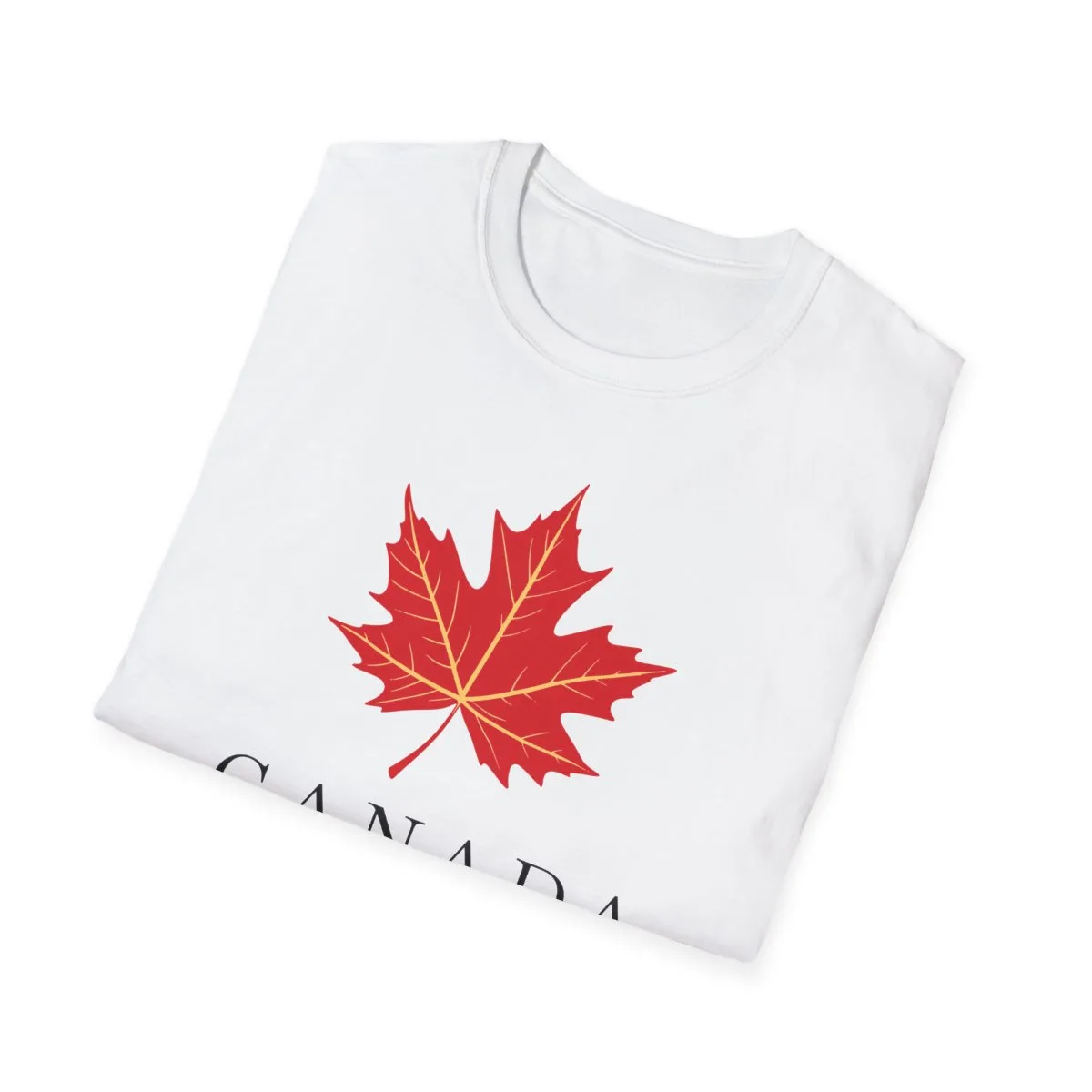 Elegant maple leaf t shirt folded
