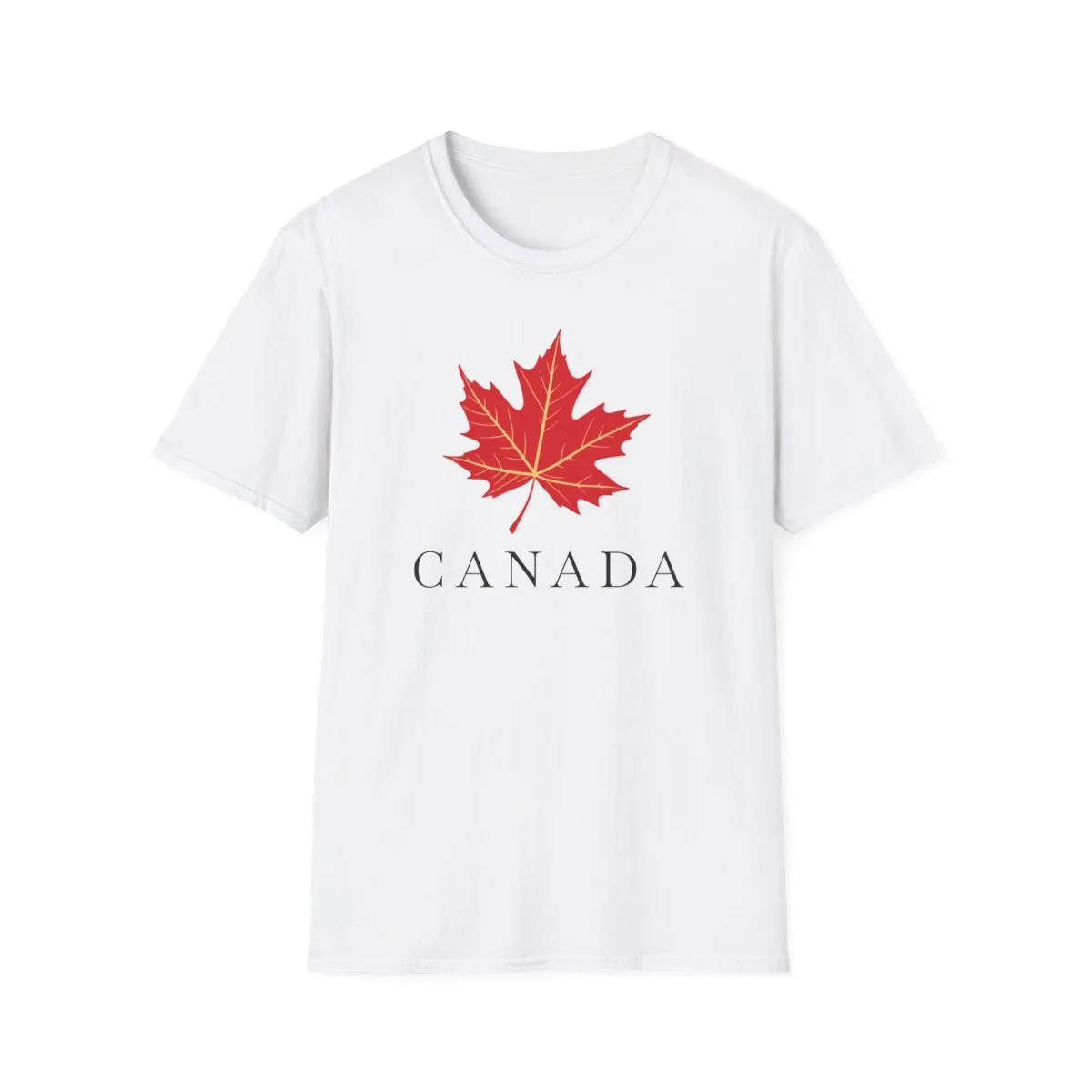 Elegant maple leaf t shirt front