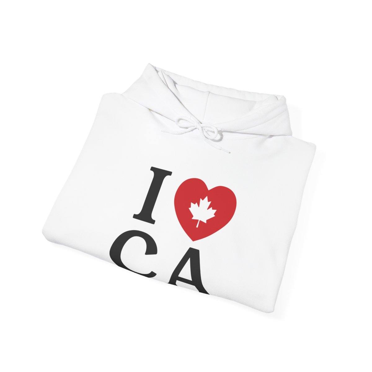 I heart Canada hoodie folded