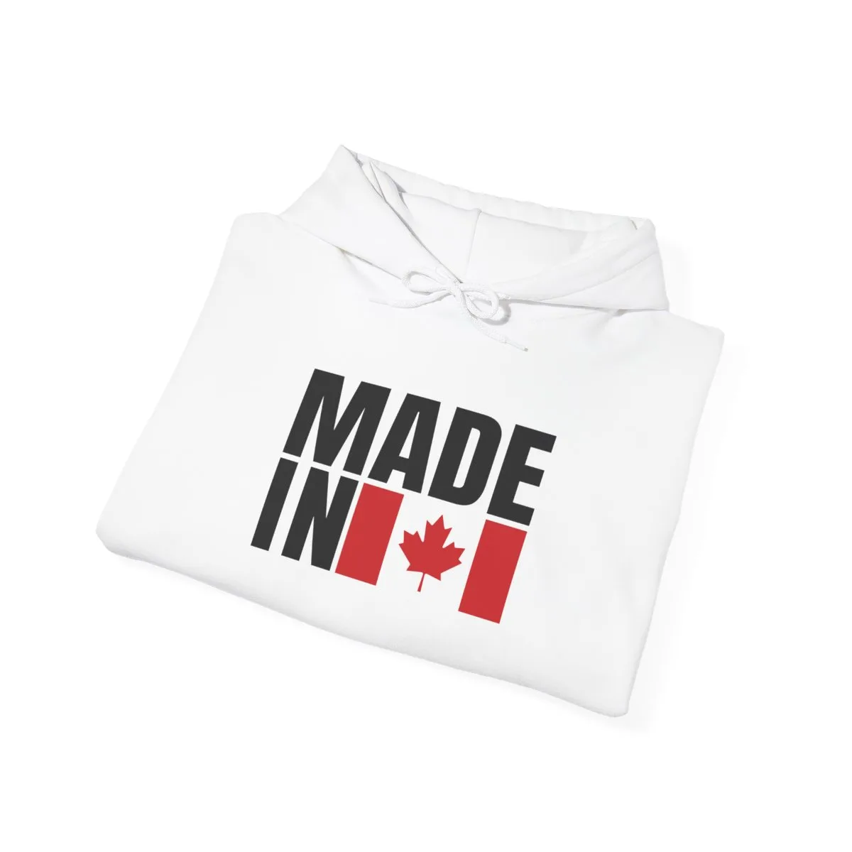 Made in Canada hoodie folded