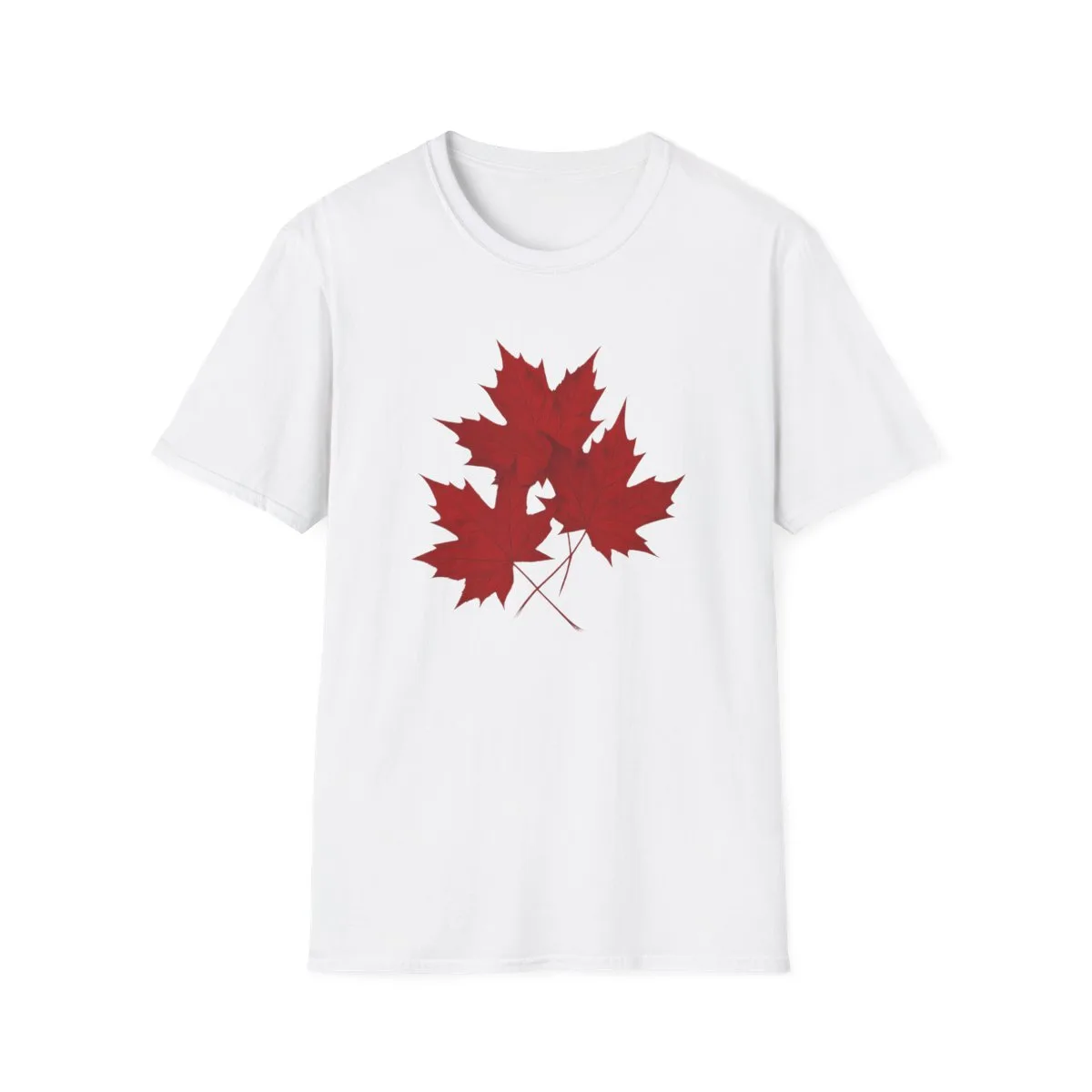 Maple leaves t shirt front