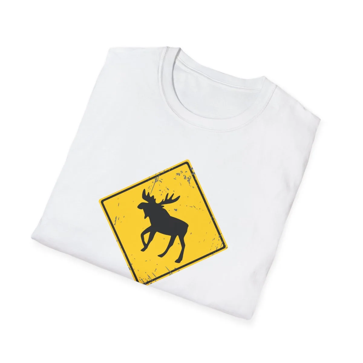 Moose crossing t shirt folded