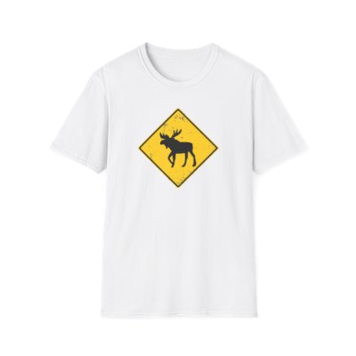 Moose crossing t shirt front