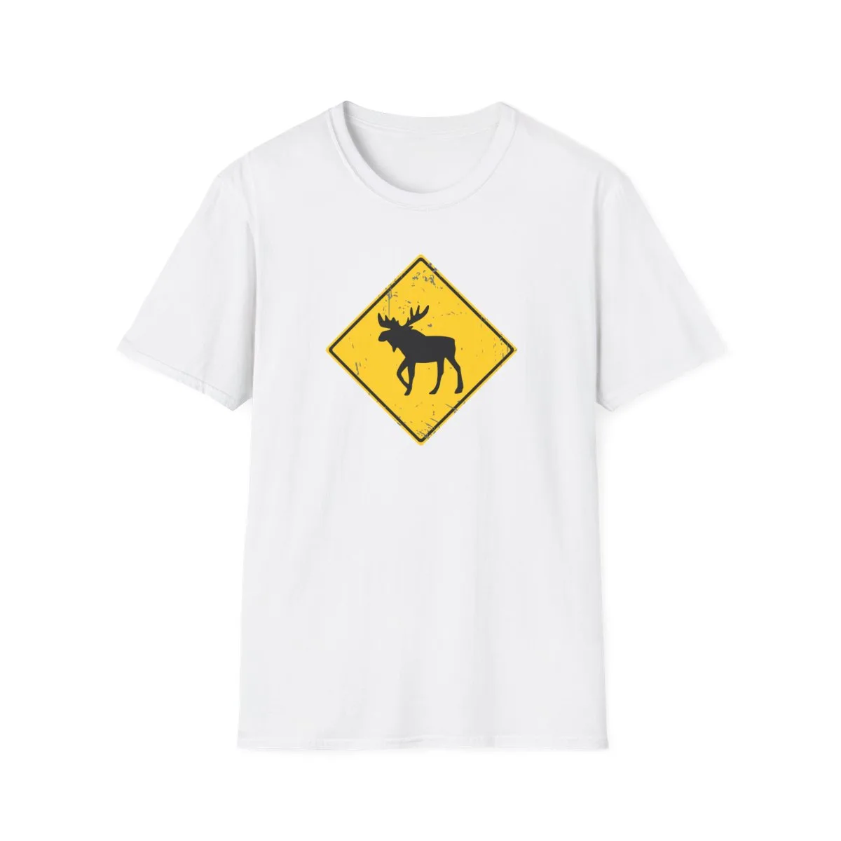 Moose crossing t shirt front